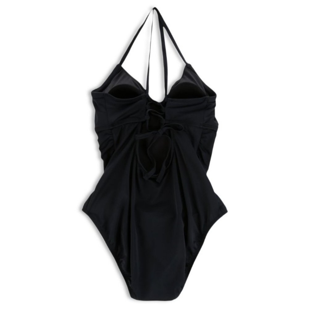 Time and Tru | Shirred Sides Corset Back One Piece Swimsuit, Women's XL NWT - Picture 2 of 12
